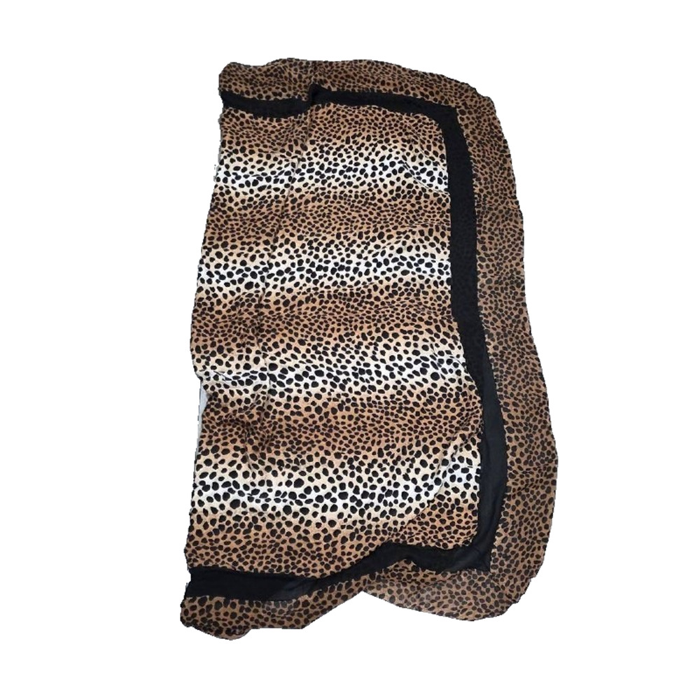 Great Vintage Leopard Print Silk ITALY Scarf square cover up large squar A004964 - Picture 2 of 10